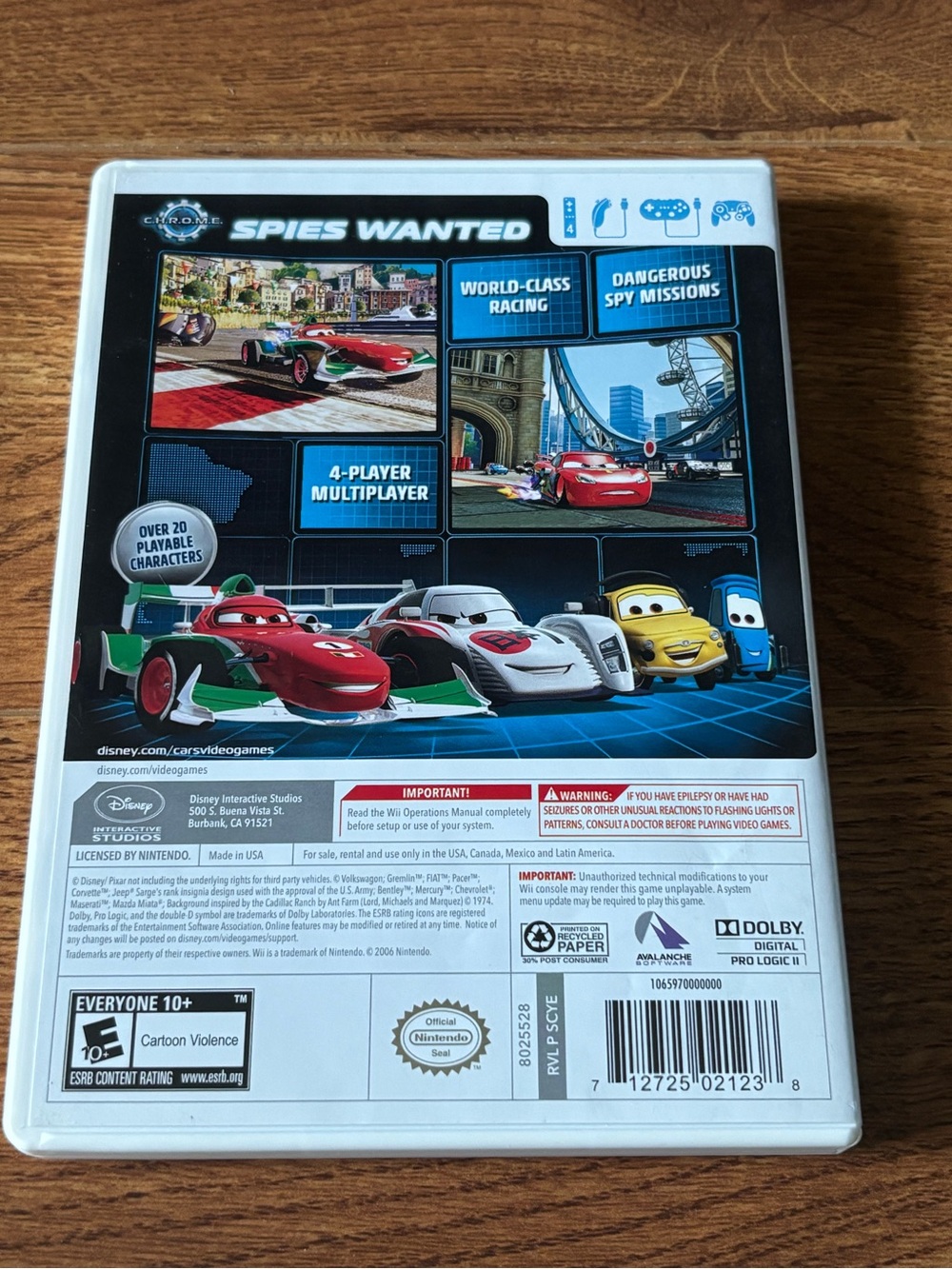 Nintendo Cars 2 - Red & Blue Cover Artwork - Picture 2 of 6